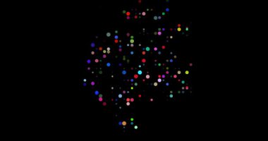 Hareket eden parçacıklardan üretken sanat Gabon haritası