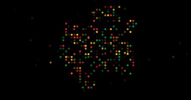 Parlayan noktaların akışı Gabon ana hatlarını oluşturuyor