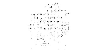 Parçacıklar Gabon ülke siluetini oluşturuyorlar