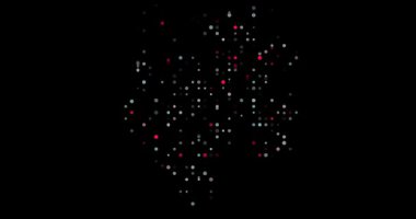 Akan dijital parçacıklardan oluşan Gabon haritası