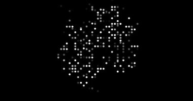 Gabon haritası siluetini oluşturan üretici parçacıklar