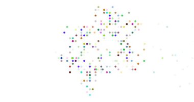 Soyut geometri noktaları akışı Gabon silueti