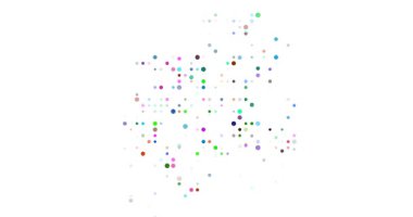 Dijital üretken noktalar Gabon şekli oluşturur