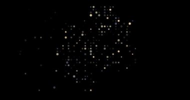 Soyut geometri noktaları akışı Gabon silueti