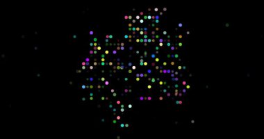 Dijital üretken noktalar Gabon şekli oluşturur