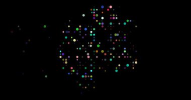 Akan dijital parçacıklardan oluşan Gabon haritası