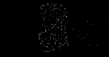 Gabon haritası siluetini oluşturan üretici parçacıklar