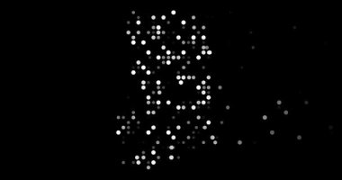 Akan dijital parçacıklardan oluşan Gabon haritası