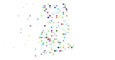 Parçacıklar Gabon ülke siluetini oluşturuyorlar