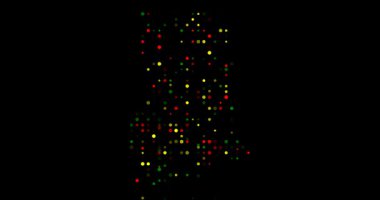 Gabon haritası siluetini oluşturan üretici parçacıklar