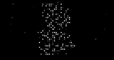 Gabon harita silueti yüzen parçacıklardan