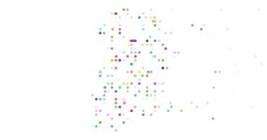 Soyut geometri noktaları akışı Gabon silueti