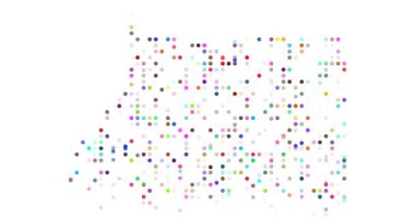 Soyut geometri noktaları Ekvator Ginesi silueti akışı