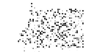 Dijital üretken noktalar Ekvator Ginesi şekli oluşturur