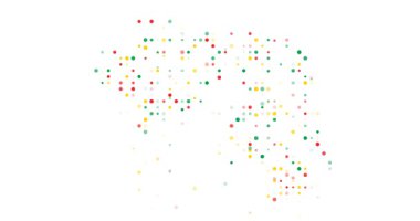 Dijital parçacıklar Gine haritası oluşturmak için birleşir