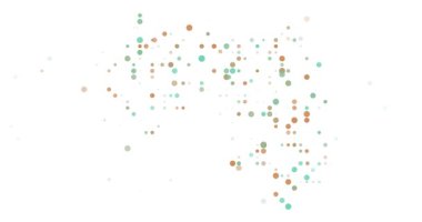 Gine haritası silueti oluşturan üretici parçacıklar