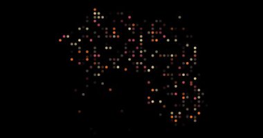 Gine haritası silueti oluşturan üretici parçacıklar