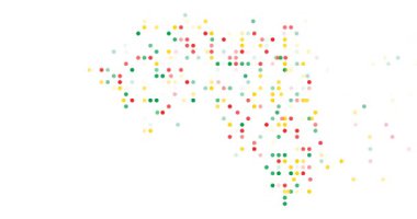 Akan daireler üretken Gine haritası tasarımı