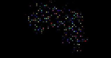 Akan dijital parçacıklardan oluşan Gine haritası