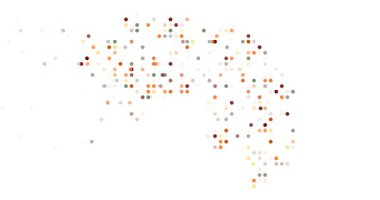 Parçacıklar Gine siluetini oluşturuyorlar