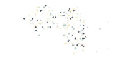 Hareketli noktaları olan soyut üretken Gine ana hatları