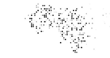 Hareket eden parçacıklardan üretici sanat Gine haritası