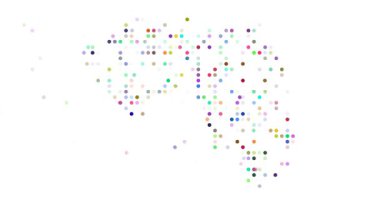 Parlayan noktaların akışı Gine ana hatları oluşturuyor