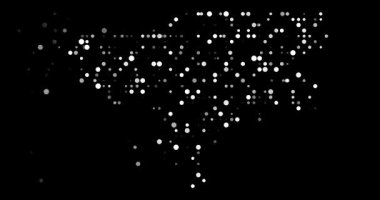 Soyut noktalar animasyon yaratıyor Gine Bissau şekli