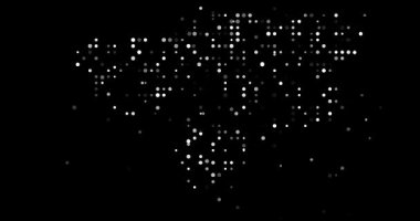 Gine Bissau haritası akıcı dijital parçacıklardan oluşur