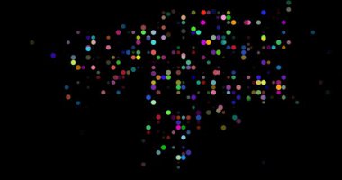 Soyut noktalar animasyon yaratıyor Gine Bissau şekli