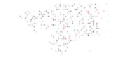 Soyut geometri noktaları akışı Gine Bissau silueti