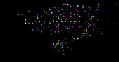 Gine Bissau haritası akıcı dijital parçacıklardan oluşur