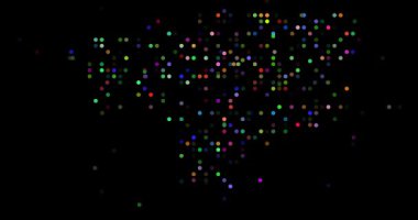 Soyut geometri noktaları akışı Gine Bissau silueti