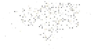 Dijital üretken noktalar Gine Bissau şekli oluşturur