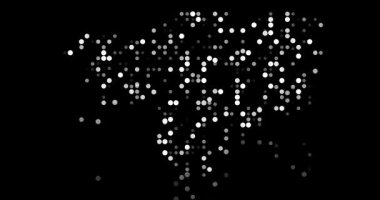 Gine Bissau harita silueti yüzen parçacıklardan