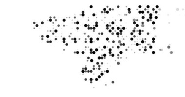 Dijital üretken noktalar Gine Bissau şekli oluşturur