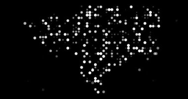 Soyut noktalar animasyon yaratıyor Gine Bissau şekli