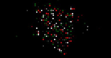 Kenya harita silueti yüzen parçacıklardan