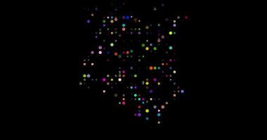 Hareketli noktalarla soyut üretken Kenya özeti