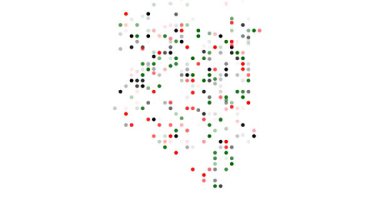 Soyut geometri noktaları Kenya silueti akar