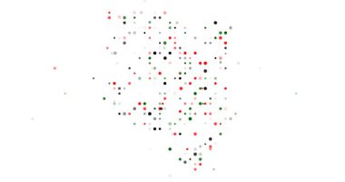 Parçacıklar Kenya siluetini oluşturuyorlar