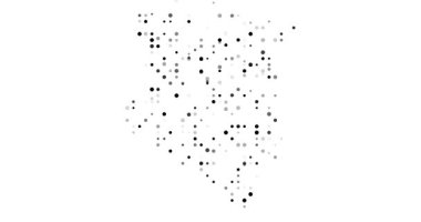 Kenya şekli yaratan soyut noktalar