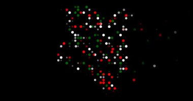 Kenya haritası akıcı dijital parçacıklardan oluşur