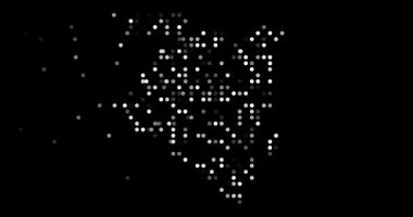 Kenya harita siluetini oluşturan üretici parçacıklar