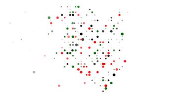 Hareket noktalarından oluşturulan Kenya haritası