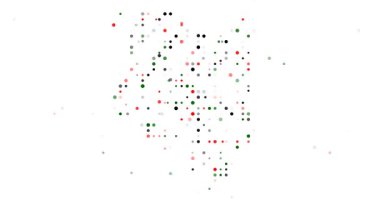 Parçacıklar Kenya siluetini oluşturuyorlar