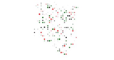 Parçacıklar Kenya siluetini oluşturuyorlar