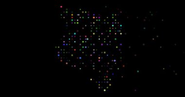 Kenya haritası akıcı dijital parçacıklardan oluşur