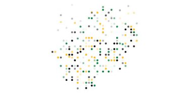 Soyut Noktalarla Lesotho Animasyon Haritası