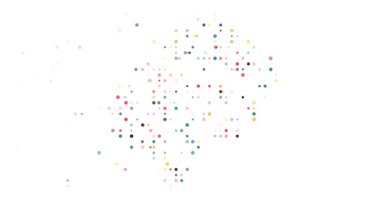 Parçacık Hareketindeki Lesotho Harita Silueti